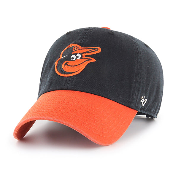 47 Brand Baltimore Orioles Clean Up Adjustable Hat - Two-Tone Black/Orange - Front