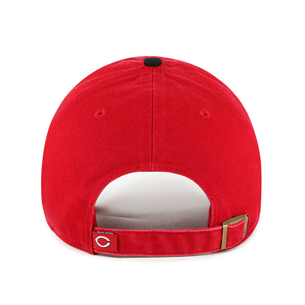 47 Brand Cincinnati Reds Clean Up Adjustable Hat - Two-Tone Red/Black - Back