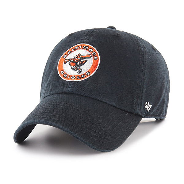 47 Brand Baltimore Orioles Cooperstown Clean Up Adjustable Hat - Black - Front