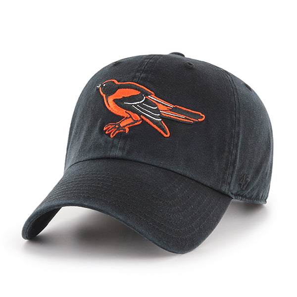 47 Brand Baltimore Orioles Cooperstown Clean Up Adjustable Hat - Black/Bird - Front