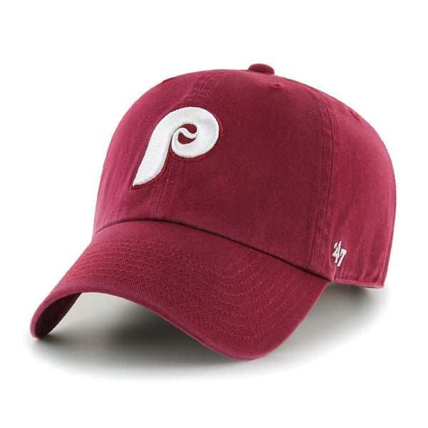 47 Brand Philadelphia Phillies Cooperstown Clean Up Adjustable Hat - Maroon - Front