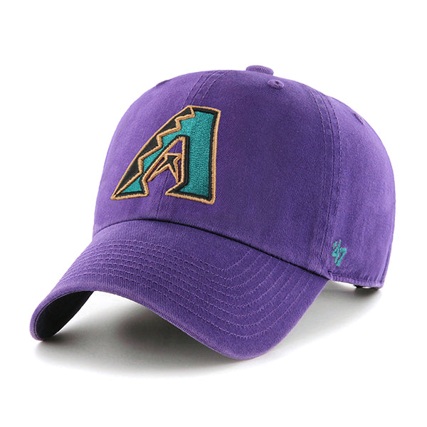 47 Brand Arizona Diamondbacks Cooperstown Clean Up Adjustable Hat - Purple - Front