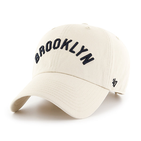 47 Brand Los Angeles Dodgers Cooperstown Clean Up Adjustable Hat - Natural - Front