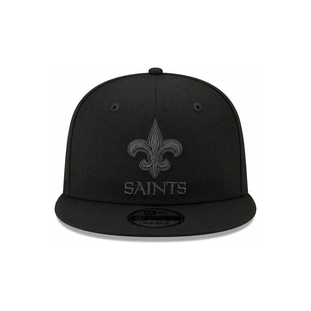 New Era New Orleans Saints Black on Black 9FIFTY Snapback Hat - Black