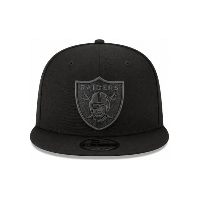 New Era Las Vegas Raiders Black on Black 9FIFTY Snapback Hat - Black