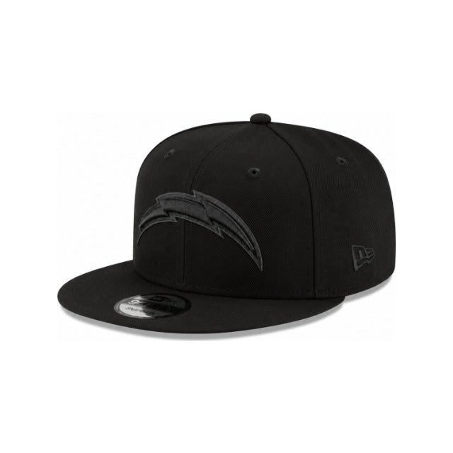 New Era Los Angeles Chargers Black on Black 9FIFTY Snapback Hat - Black