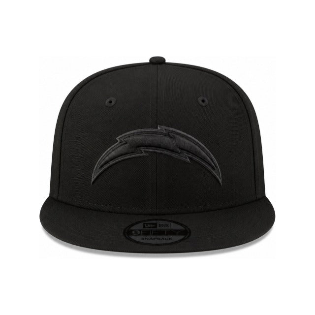 New Era Los Angeles Chargers Black on Black 9FIFTY Snapback Hat - Black