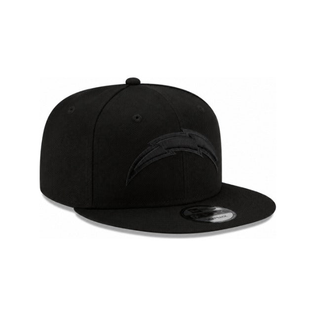 New Era Los Angeles Chargers Black on Black 9FIFTY Snapback Hat - Black