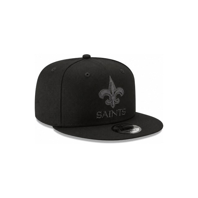 New Era New Orleans Saints Black on Black 9FIFTY Snapback Hat - Black