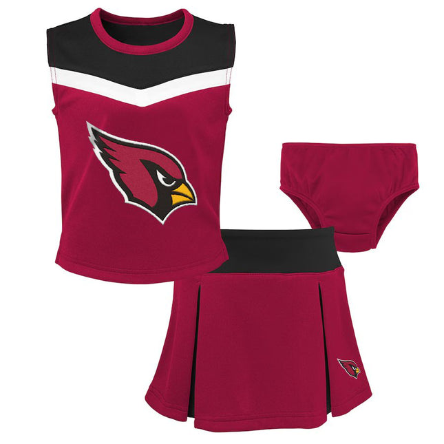 Arizona Cardinals Girls Preschool Spirit Cheerleader Two-Piece Set with Bloomers - Cardinal