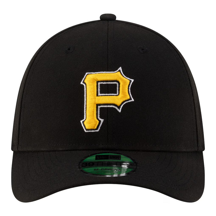 New Era Player Replica Pittsburgh Pirates 39THIRTY M-Crown Flex Hat - Black - Front View