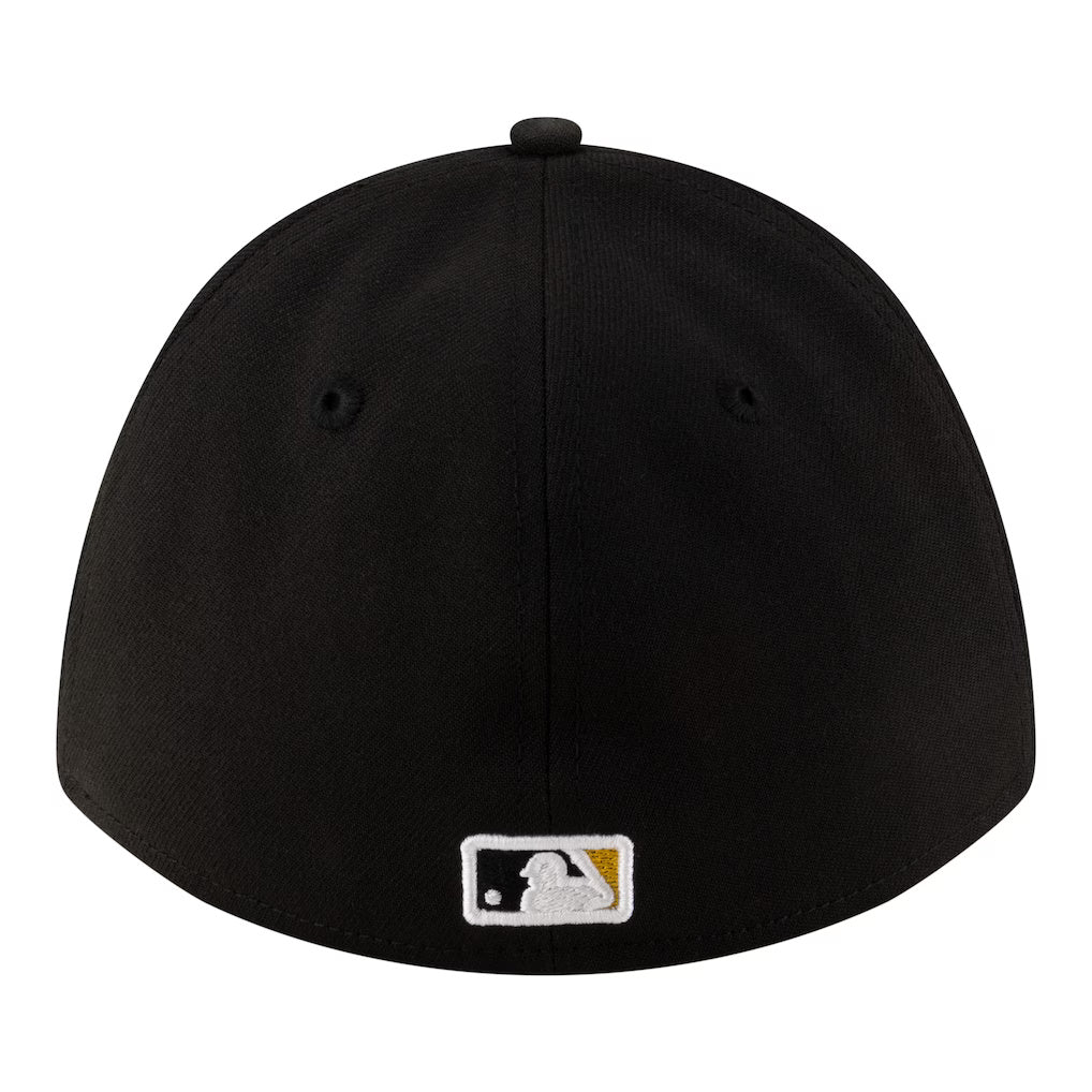 New Era Player Replica Pittsburgh Pirates 39THIRTY M-Crown Flex Hat - Black - Back View