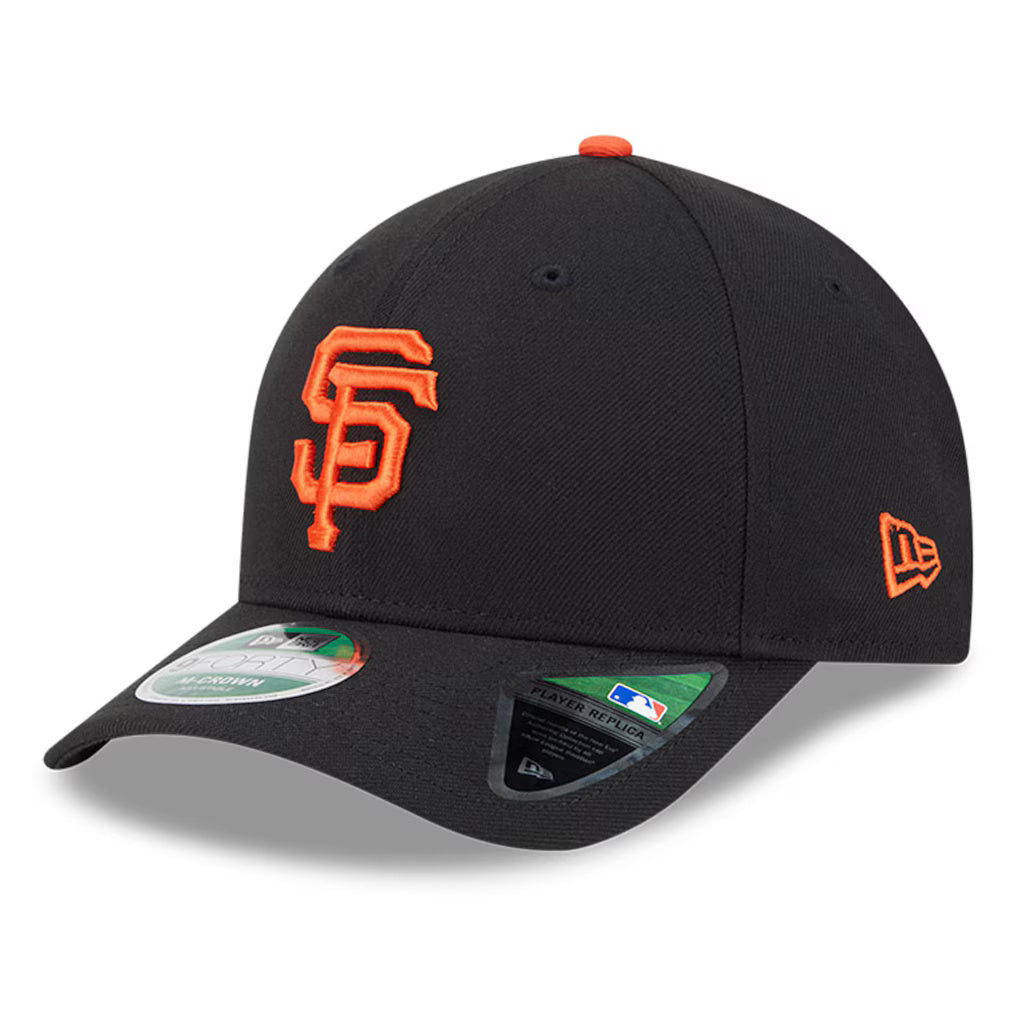 New Era Player Replica San Francisco Giants 9FORTY Adjustable Hat - Black/Orange - Tilted