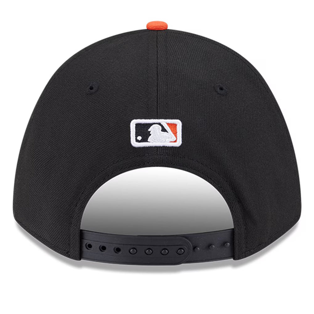 New Era Player Replica San Francisco Giants 9FORTY Adjustable Hat - Black/Orange - Back