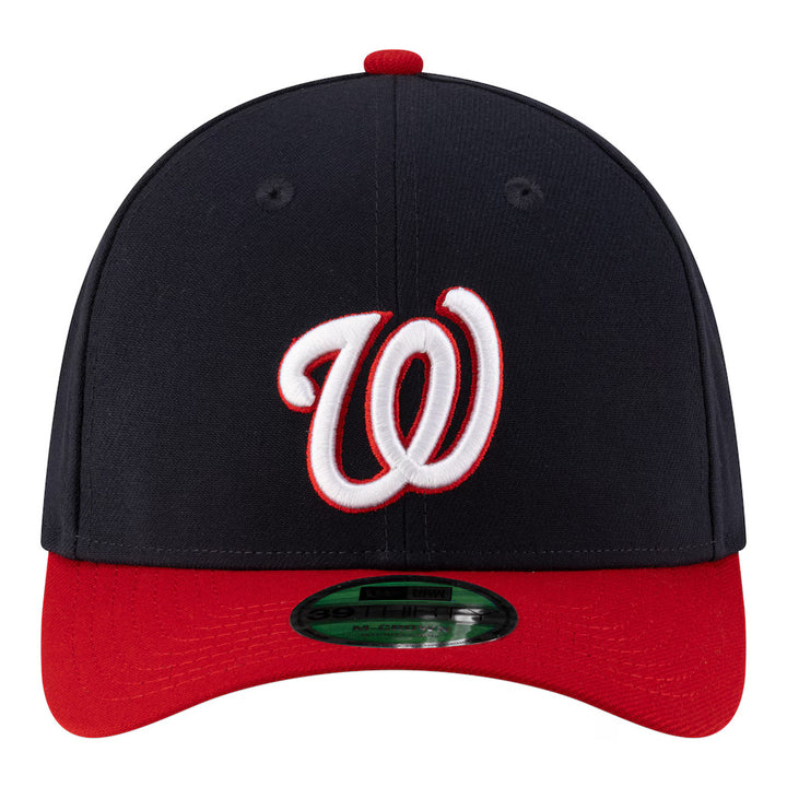 New Era Player Replica Washington Nationals 39THIRTY M-Crown Flex Hat - Black - Front View
