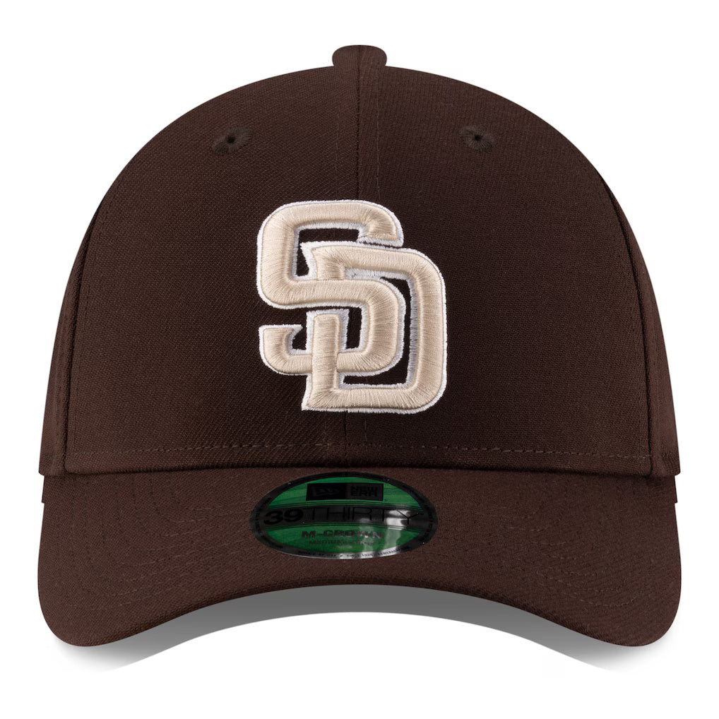 New Era Player Replica San Diego Padres 39THIRTY M-Crown Flex Hat - Brown - Front View