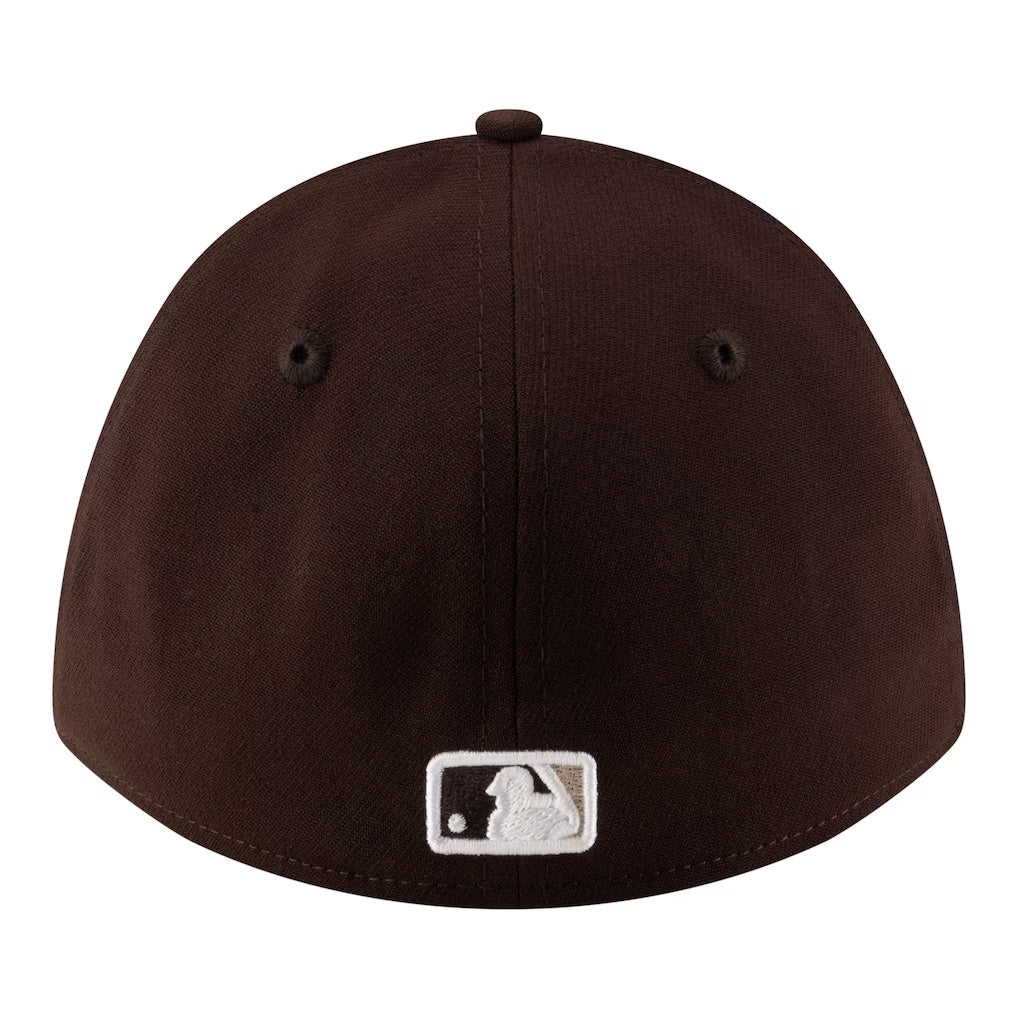 New Era Player Replica San Diego Padres 39THIRTY M-Crown Flex Hat - Brown - Back View