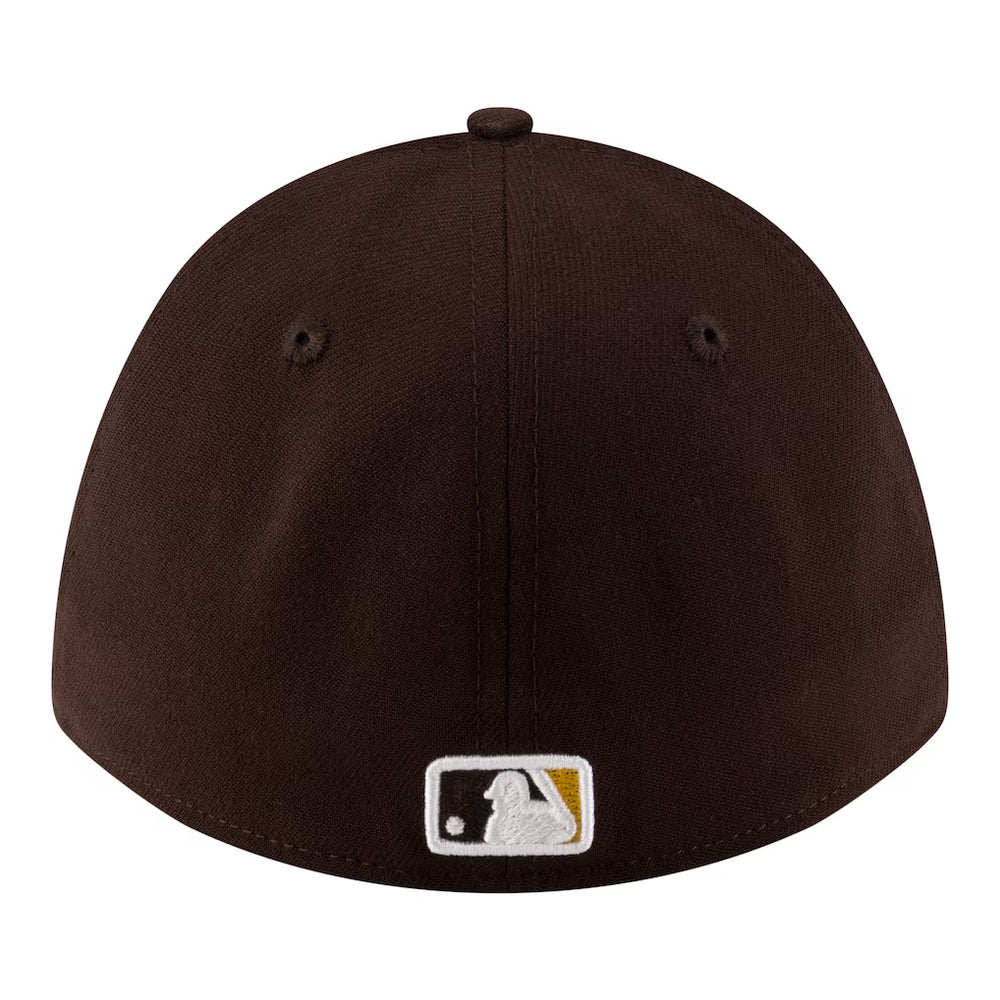 New Era Player Replica San Diego Padres 39THIRTY M-Crown Flex Hat - Brown/Yellow - Back View