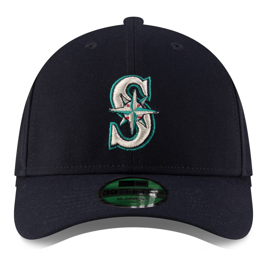 New Era Player Replica Seattle Mariners 39THIRTY M-Crown Flex Hat - Navy - Front View