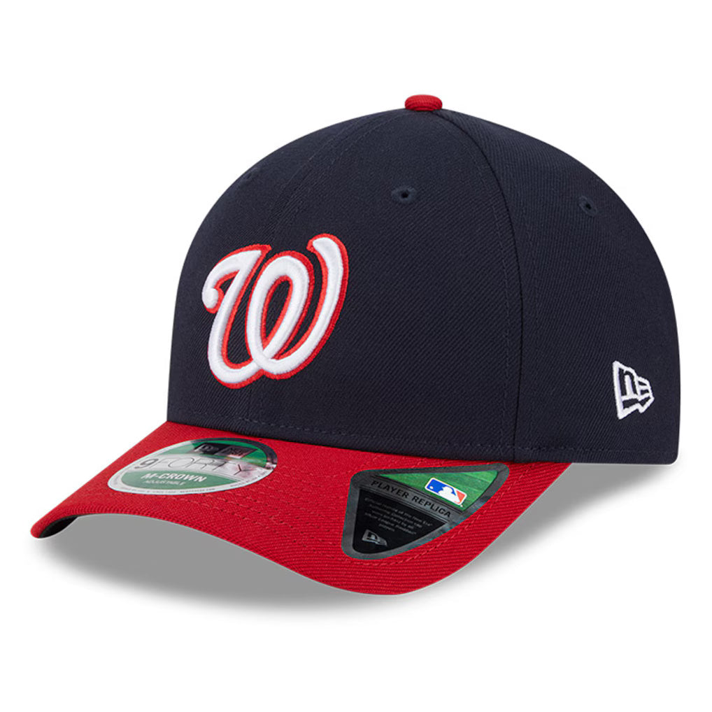 New Era Player Replica Washington Nationals 9FORTY Adjustable Hat - Navy - Tilted