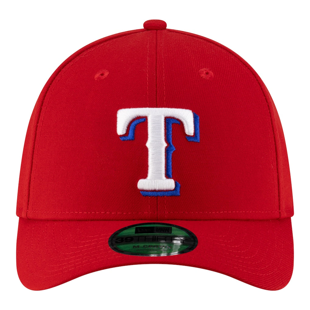 New Era Player Replica Texas Rangers 39THIRTY M-Crown Flex Hat - Red - Front View