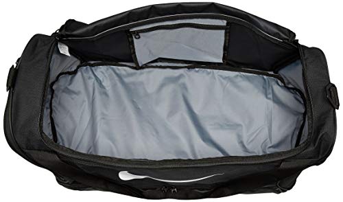 Nike Brasilia Training Medium Duffle Bag, Durable Nike Duffle Bag for Women & Men with Adjustable Strap, Black/Black/White