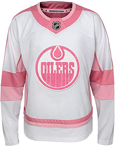 NHL Infant Toddler Girls White Pink Fashion Premier Player Jersey (Connor McDavid Edmonton Oilers, 18 Months)