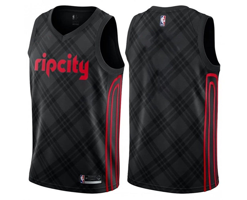 Portland Trail Blazers Blank Youth 8-20 Black City Edition Swingman Jersey (8)