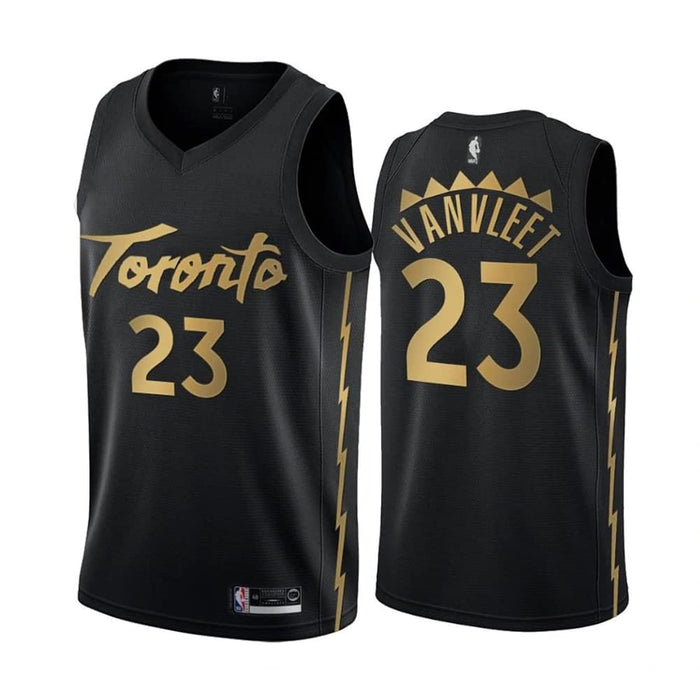 Outerstuff Fred Vanvleet Toronto Raptors #23 Youth 8-20 Black Gold City Edition Swingman Jersey (8)