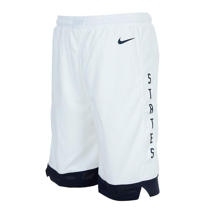 NBA Youth 8-20 Official Team USA Home Road Swingman Performance Shorts (Team USA White Home Shorts, 14-16)