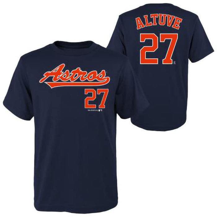 Outerstuff Jose Altuve Houston Astros Kids Youth 4-20 Navy Name and Number Shirt (XX-Large)