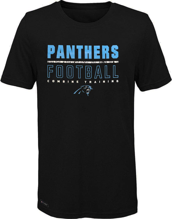 NFL Mens Primary Logo Audible Team Color T-Shirt (Medium, Carolina Panthers Black)