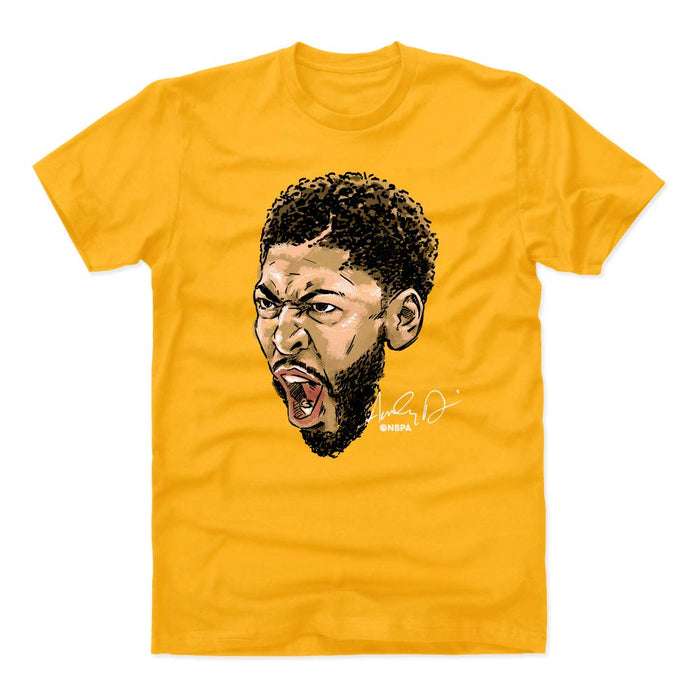500 LEVEL Anthony Davis Shirt (Cotton, Medium, Gold) - Anthony Davis Scream WHT