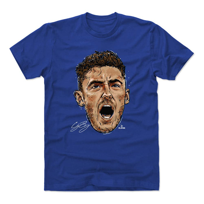 500 LEVEL Cody Bellinger Shirt (Cotton, XX-Large, Royal Blue) - Cody Bellinger Scream WHT