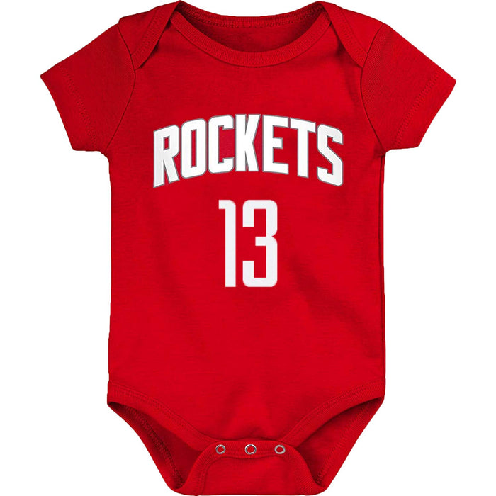 Outerstuff NBA Newborn Infants Team Color Name and Number Player Bodysuit Creeper (12 Months, Russell Westbrook Houston Rockets Red)