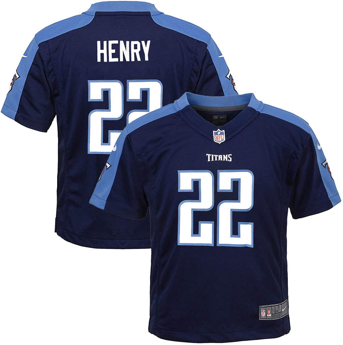 GenericJINCHENGYU Derrick Henry Tennessee Titans #22 Youth 8-20 Navy Home Game Day Jersey (14-16)