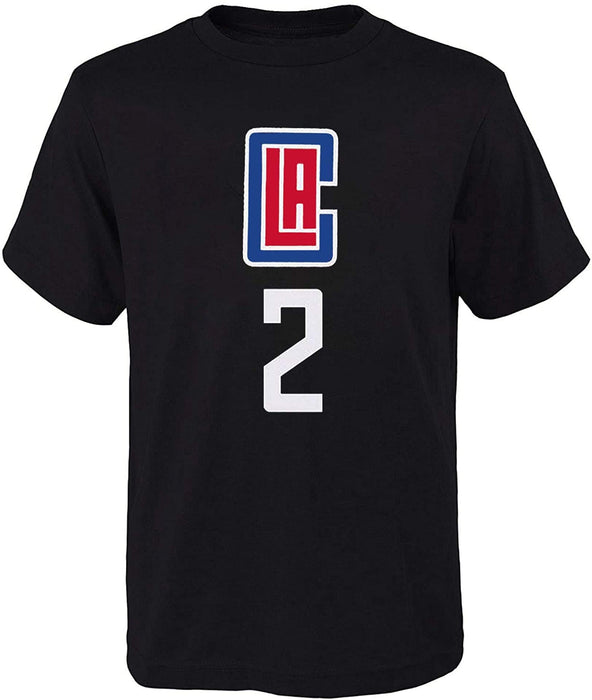 NBA Kids Youth Team Color Alternate Game Time Name and Number Player T-Shirt (4, Kawhi Leonard Los Angeles Clippers Blue)