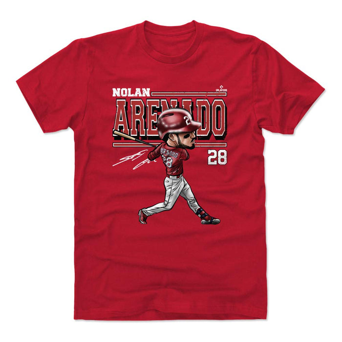 Nolan Arenado Shirt (Cotton, Small, Red) - Nolan Arenado Cartoon WHT