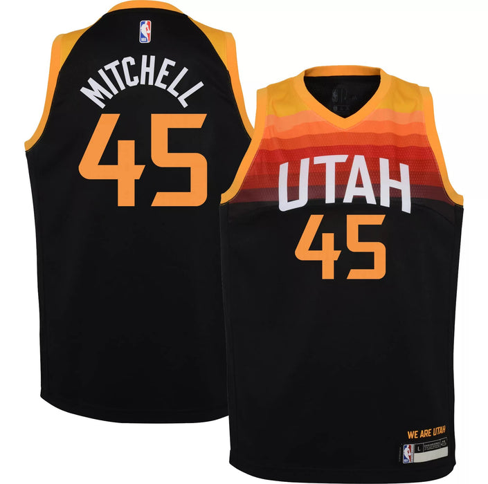 Outerstuff Donovan Mitchell Utah Jazz #45 Black Kids 4-7 City Edition Jersey (4)