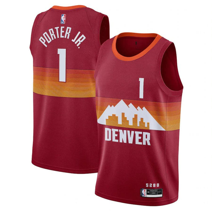 Michael Porter Jr Denver Nuggets #1 Burgundy Kid 4-7 City Edition Jersey (5-6)