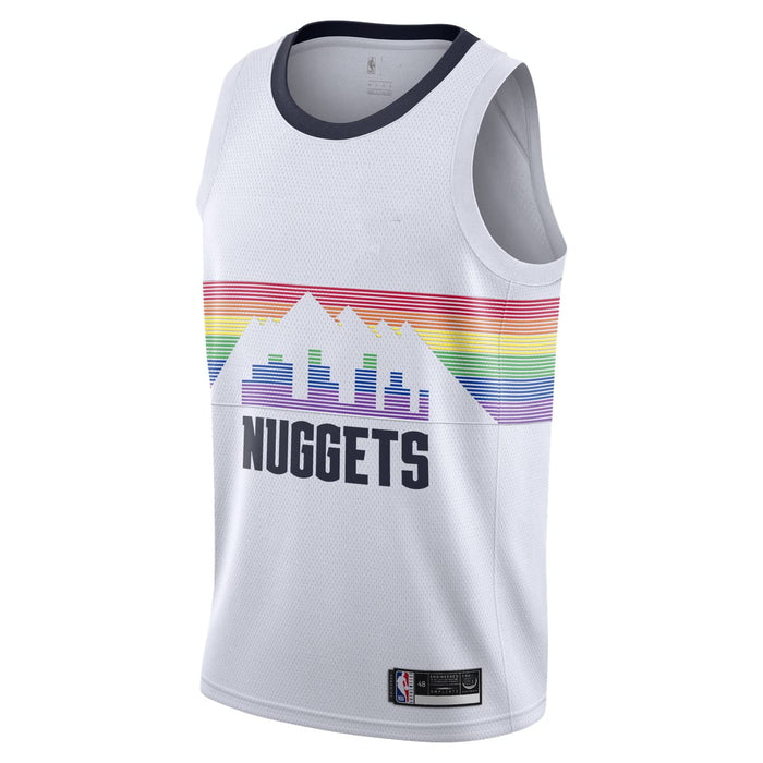 Outerstuff Denver Nuggets Blank Youth 8-20 White City Edition Swingman Jersey (14-16)