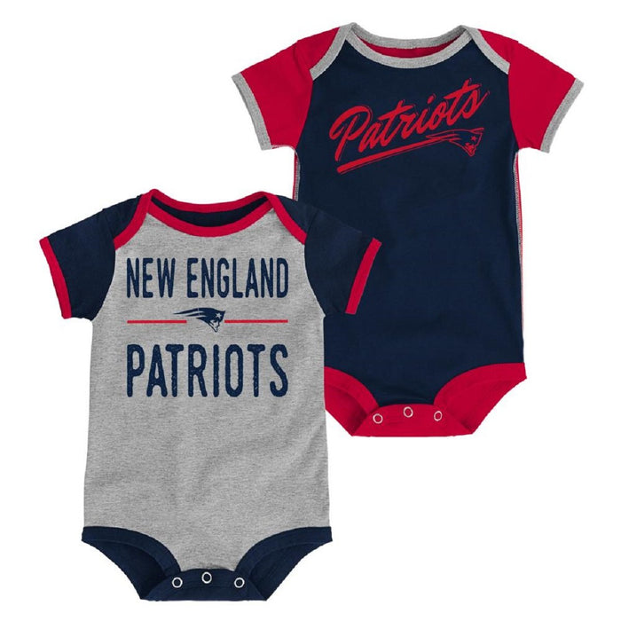 OuterStuff New England Patriots Baby/Infant Descendant 2 Piece Creeper Set 24 Months