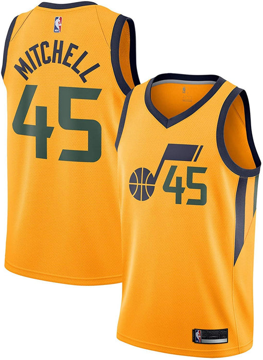 Outerstuff Donovan Mitchell Utah Jazz #45 Yellow Kids 4-7 Statement Edition Jersey (4)