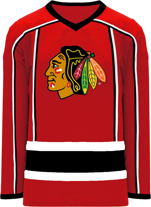 Outerstuff NHL Youth 8-20 Primary Logo Home Color 2 Stripe Team Apparel Jersey (Chicago Blackhawks Red, 8)