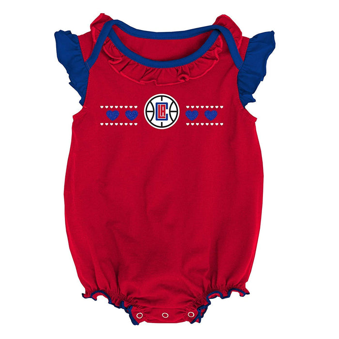 Outerstuff NBA Newborn Infants Girls Homecoming 2 Piece Creeper Bodysuit Set (0/3 Months, New Orleans Pelicans)