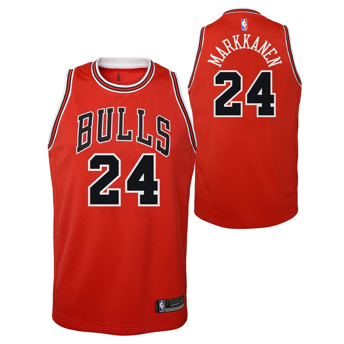Lauri Markkanen Chicago Bulls #24 Red Kids 4-7 Icon Edition Jersey (7)