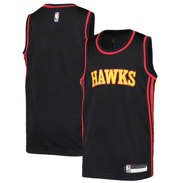 Atlanta Hawks Blank Youth 8-20 Black Yellow Statement Edition Swingman Jersey (14-16)