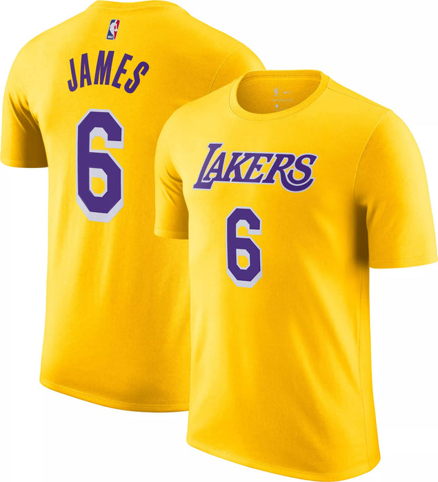 NBA Boys Youth 8-20 Performance Polyester Official Player Name & Number T-Shirt (Lebron James Los Angeles Lakers, Youth Large 14-16)