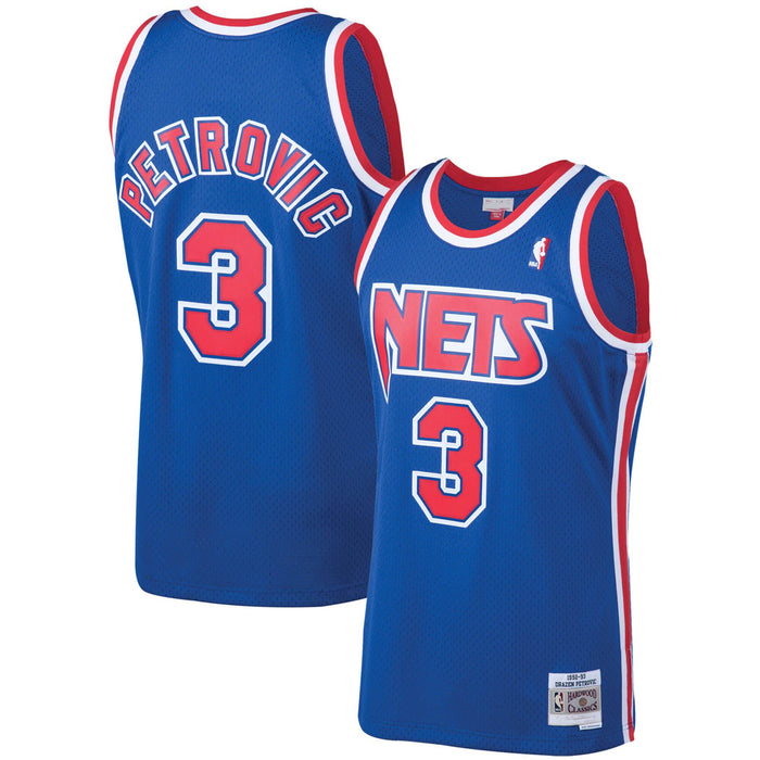 Drazen Petrovic New Jersey Nets #3 Blue Youth 8-20 Soul Hardwood Classic Swingman Jersey (8)