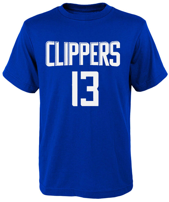 NBA Kids Youth Team Color Alternate Game Time Name and Number Player T-Shirt (4, Kawhi Leonard Los Angeles Clippers Blue)